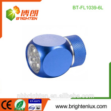 Best-selling Cute Shaped Mini Size Aluminum Material 2*CR2032 Battery Housing Usage Gift 6 Led flashlight led torch for kids